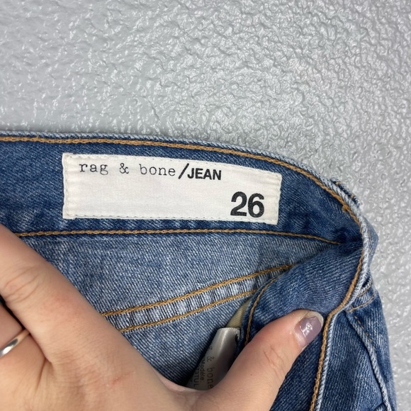 Rag & Bone Cut Off Jean Shorts In Tully Womens 26 Frayed Hem 3" Button/Fly - Picture 9 of 11